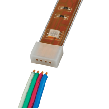 Изолирующий зажим для светодиодной ленты 5050, с 4 отверстиями для проводов, 10 мм, цвет белый, материал-силикон, 20шт/уп. Uniel