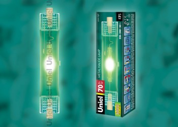 MH-DE-70/GREEN/R7s Лампа металлогалогенная линейная. Цвет зеленый. Картонная упаковка