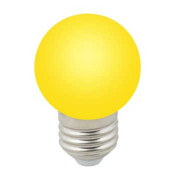 Лампа декоративная светодиодная. Форма "шар", матовая. Цвет желтый. Картон. ТМ Volpe.