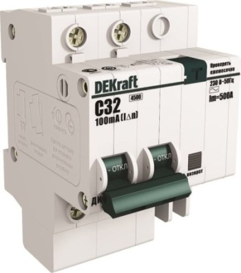 Автоматический выключатель дифференциального тока 15003DEK C 16A 30мА (АВДТ)