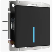 W4510008/ Сенсорный выключатель одноклавишный с подсветкой 1000 Вт (черный)