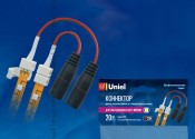 Коннектор (провод) для соединения светодиодных лент 5050 с адаптером (стандартный разъем), 2 контакта, IP20, цвет белый, 20шт/уп. Uniel