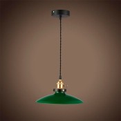 Плафон для лофт светильника, зеленая металлическая тарелка, Sun Lumen