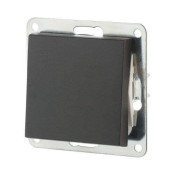 Дизайнерский выключатель-кнопка, черный бархат, 840508-1 LK Studio, одноклавишный, серия LK80