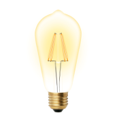 Лампа светодиодная Vintage. Форма «конус», золотистая колба, ST64-5W Картон. ТМ Uniel