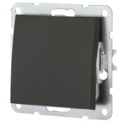 Дизайнерский выключатель, черный бархат, 860608-1 LK Studio, одноклавишный перекрестный, серия LK60